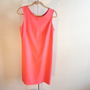 Esprit Bright Coral Sleeveless Shift Dress, Perfect Condition